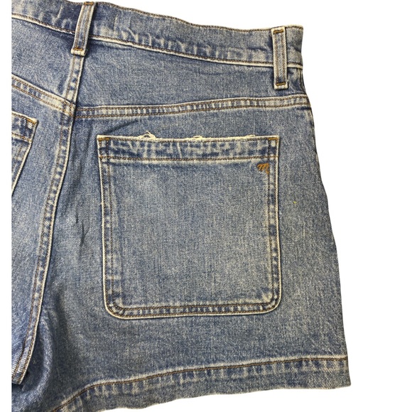 Madewell Denim Shorts Size 30 Medium Wash Stretch Jean Shorts 3.5” Front Pockets - Picture 4 of 9